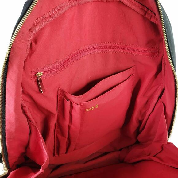 Knomo London Black & Gold Mayfair Beauchamp Backpack - Picture 11 of 14